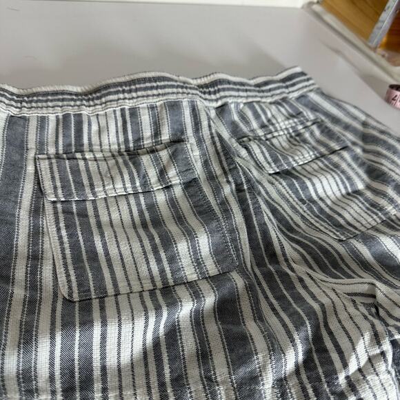 Sanctuary Women's Blue White Striped Drawstring Shorts Size Medium Coastal - Picture 7 of 10